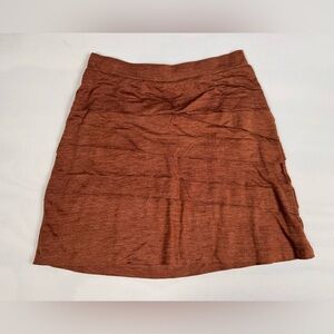 prAna Leah Layered Ruffle Skirt Heathered Brown Women’s M